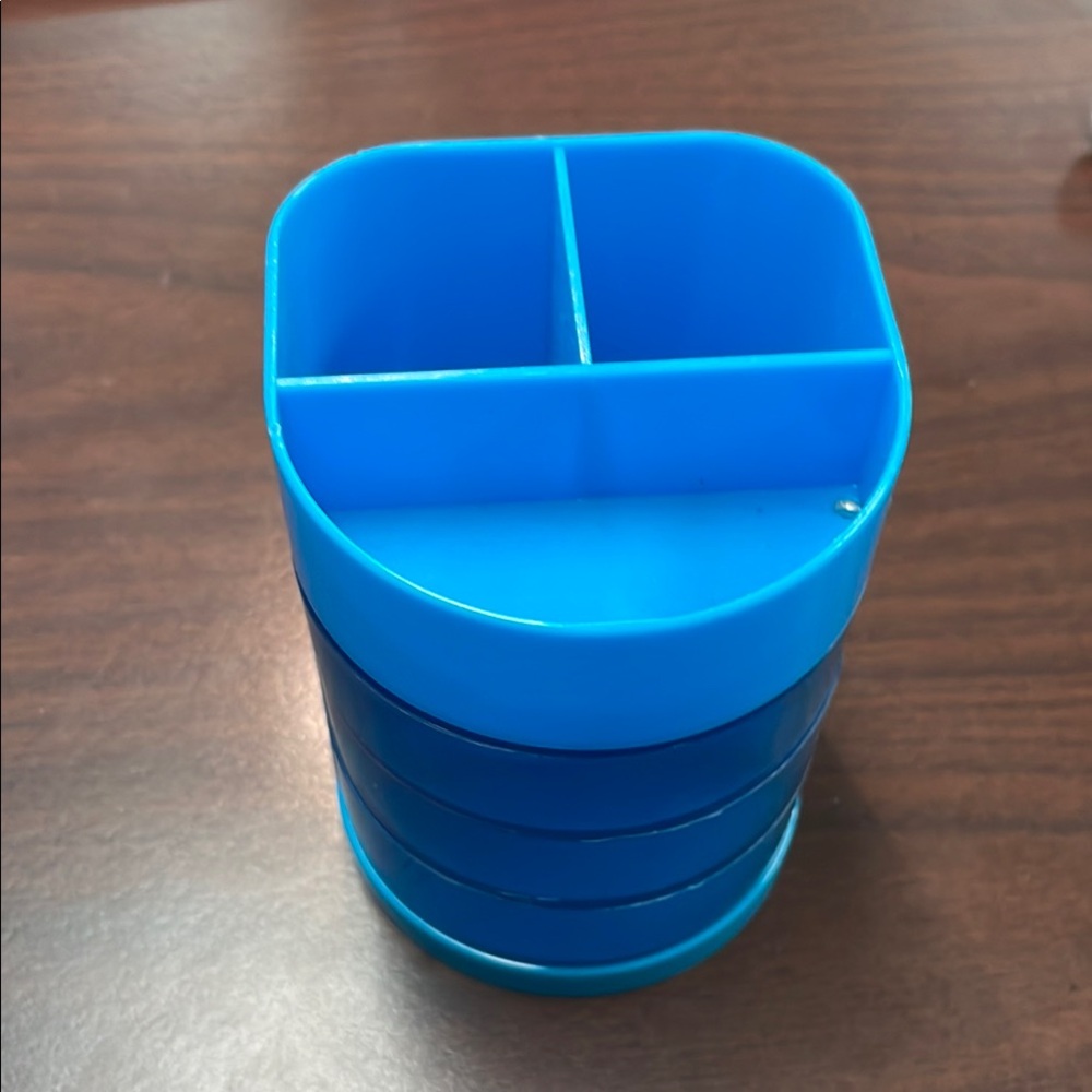 Blue Desk Organizer